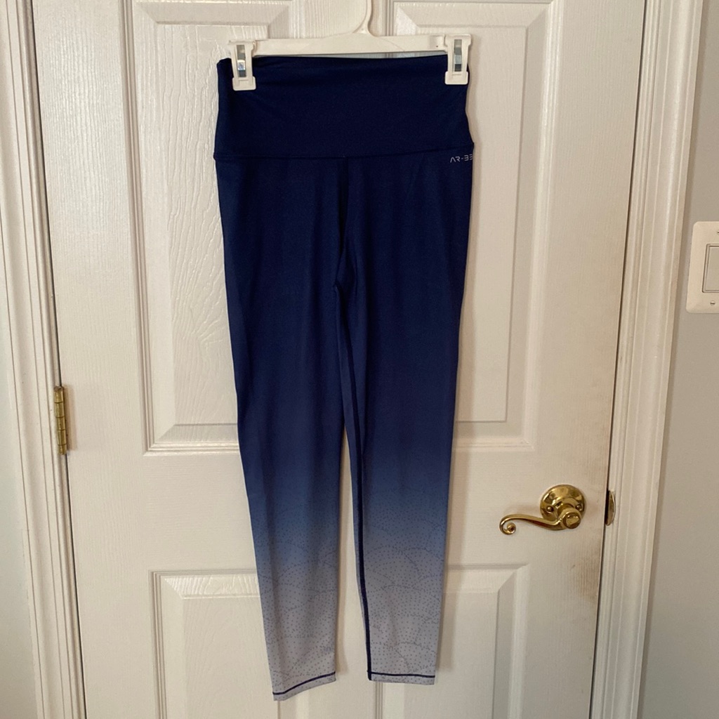Navy To White Ombr Leggings Ar33 Brand Size Small